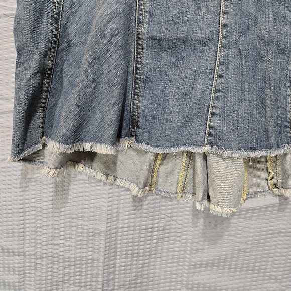 Old Navy Special Edition Blue A-Line Denim Skirt Size Large - Picture 2 of 15